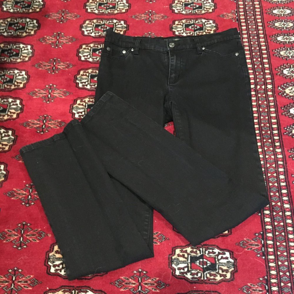 Lauren Black Classic Straight Leg Jeans size 2 GUC